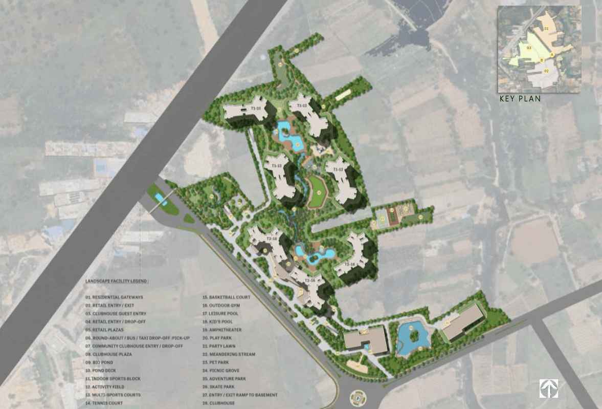 Shivalik Ognaj commercial master plan showing shop and office placement