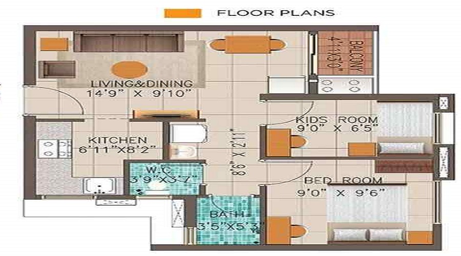 Shivalik Crest Studio Apartment Floor Plan